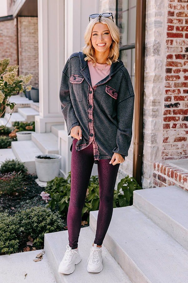 Exceptionally Chic Waffle Knit Light Weight Jacket In Navy