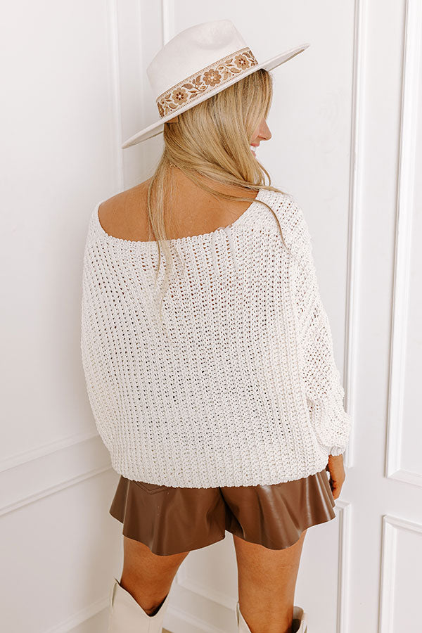 Eye Candy Tunic Sweater in Ivory