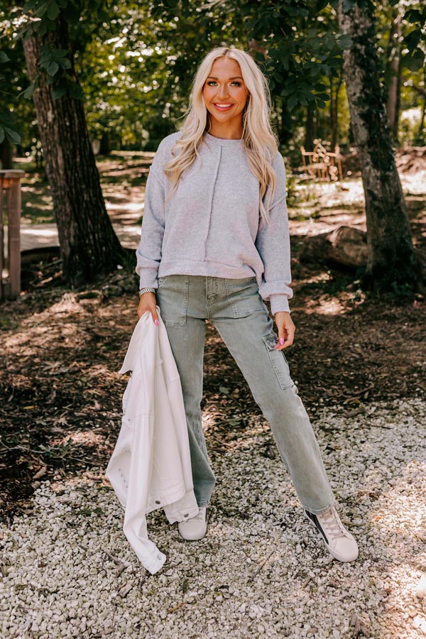 Cozy Daydream Ultra Soft Sweater In Grey