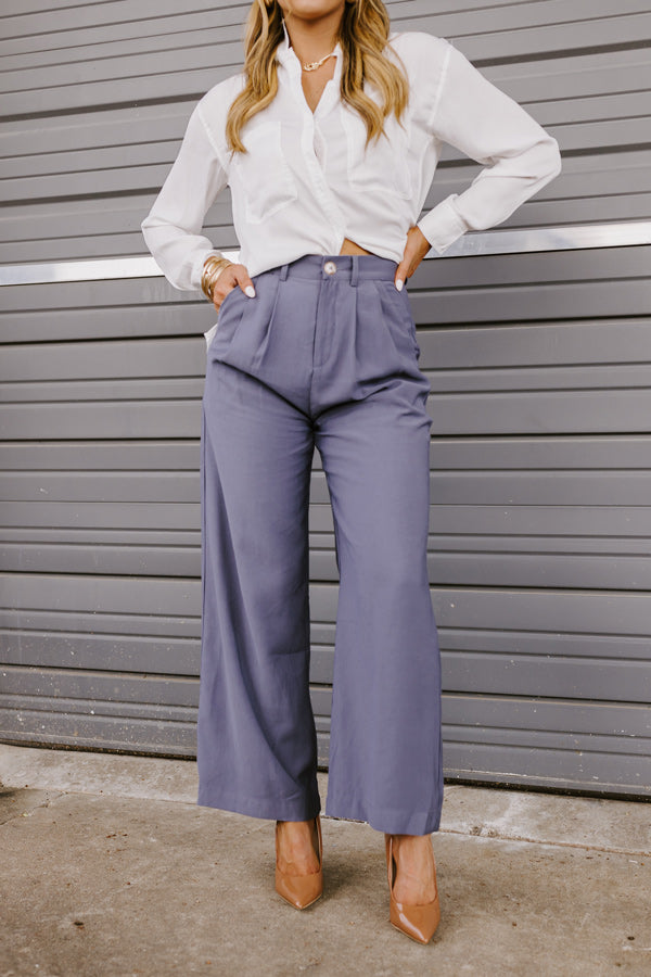 The Donatella High Waist Trousers In Riverside