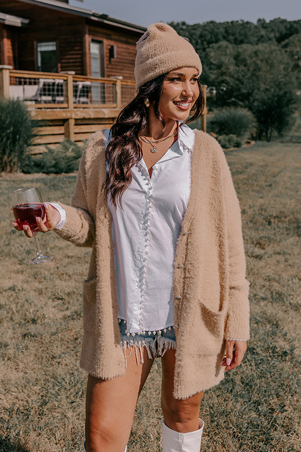 Seasonal Snuggles Eyelash Knit Cardigan