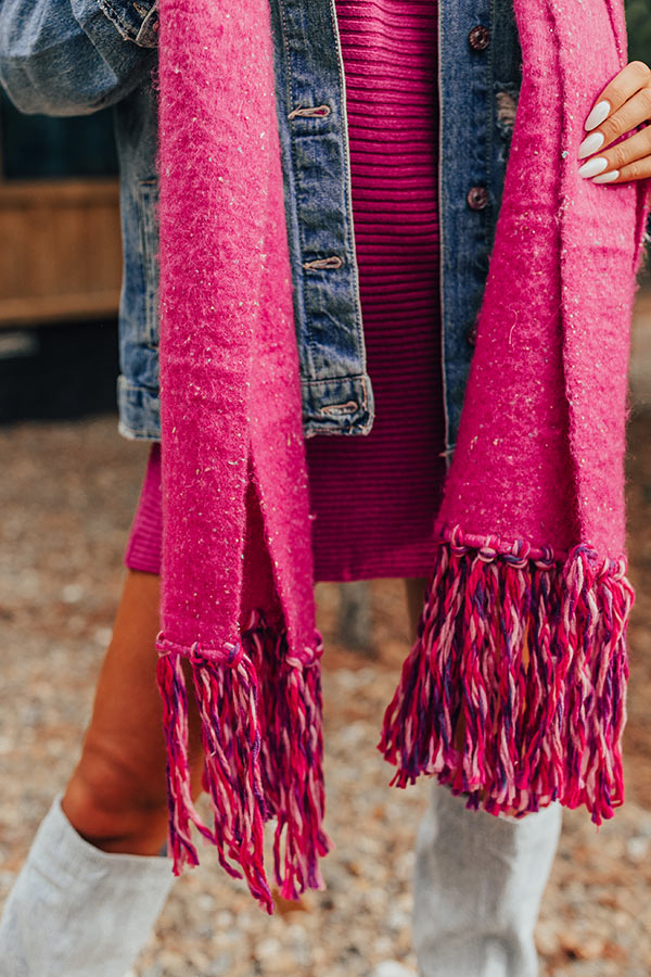Keeping Cozy Scarf In Violet