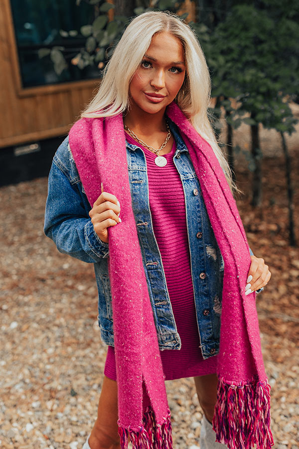 Keeping Cozy Scarf In Violet