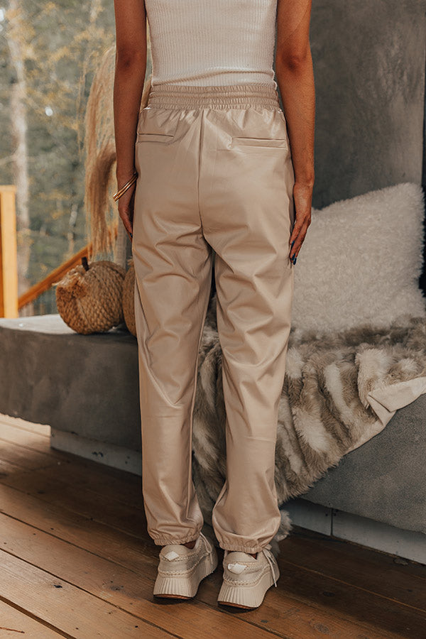 The Kennedy High Waist Faux Leather Joggers