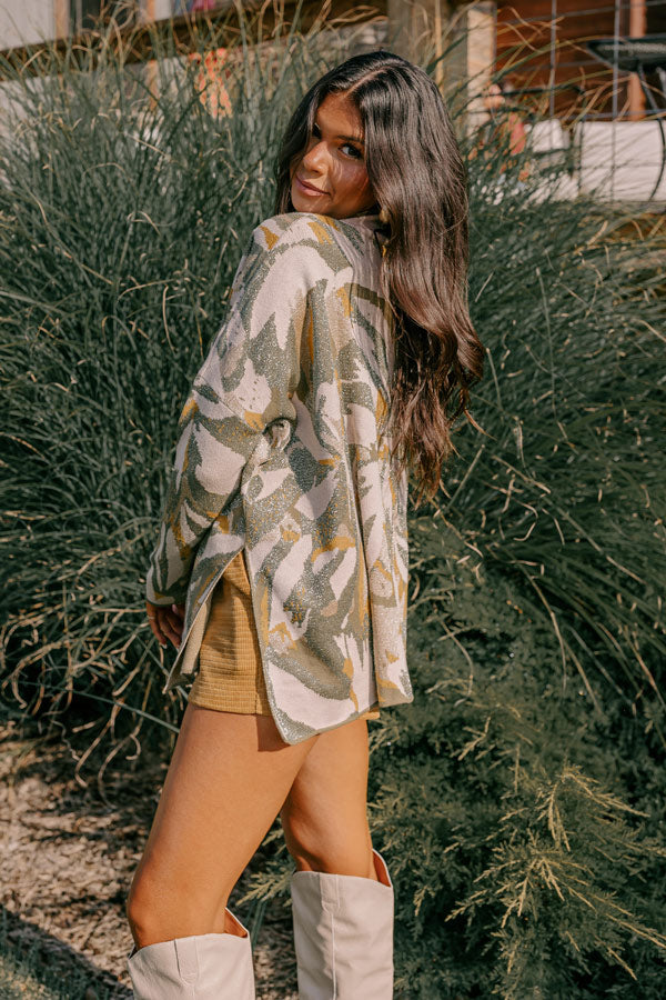 Touch Of Fall Sweater Top in Birch