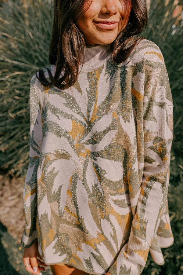 Touch Of Fall Sweater Top in Birch