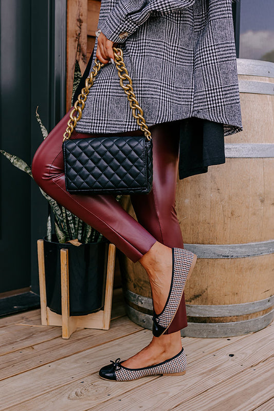 The Olivia Houndstooth Flat