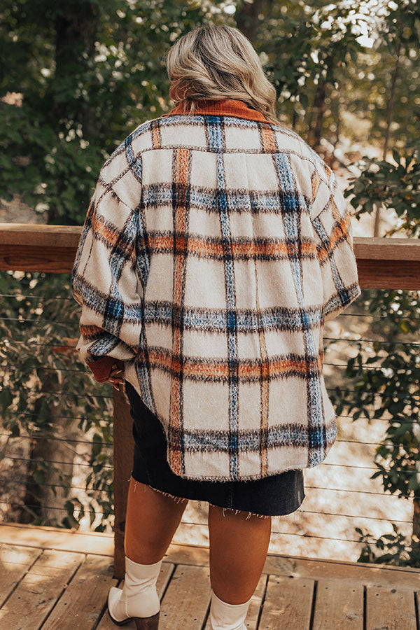 Brown Sugar Smiles Plaid Jacket Curves