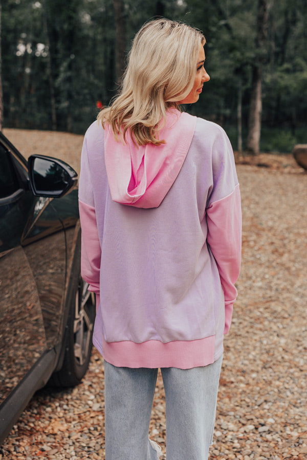 Buttercup Kisses Hoodie In Lavender