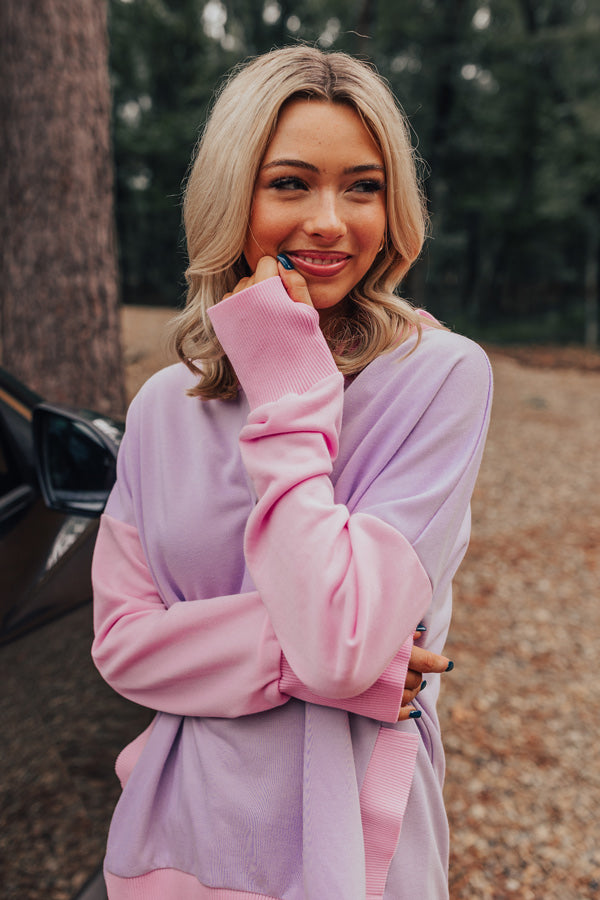 Buttercup Kisses Hoodie In Lavender