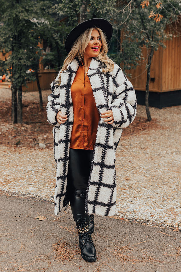 Cozier Than Most Sherpa Coat Curves