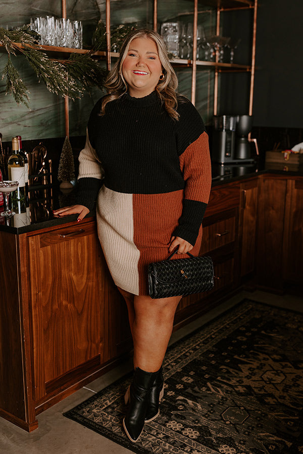 Cozier Than Most Colorblock Sweater Dress Curves Impressions Outlet Cozier Than Most Colorblock Sweater Dress Curves Impressions Outlet