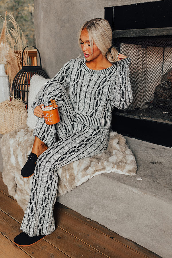 Cup Of Cozy Cable Knit Sweater