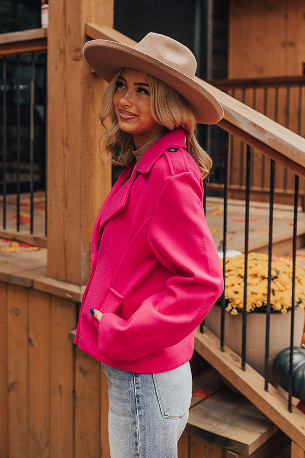 Simply Grand Jacket in Hot Pink