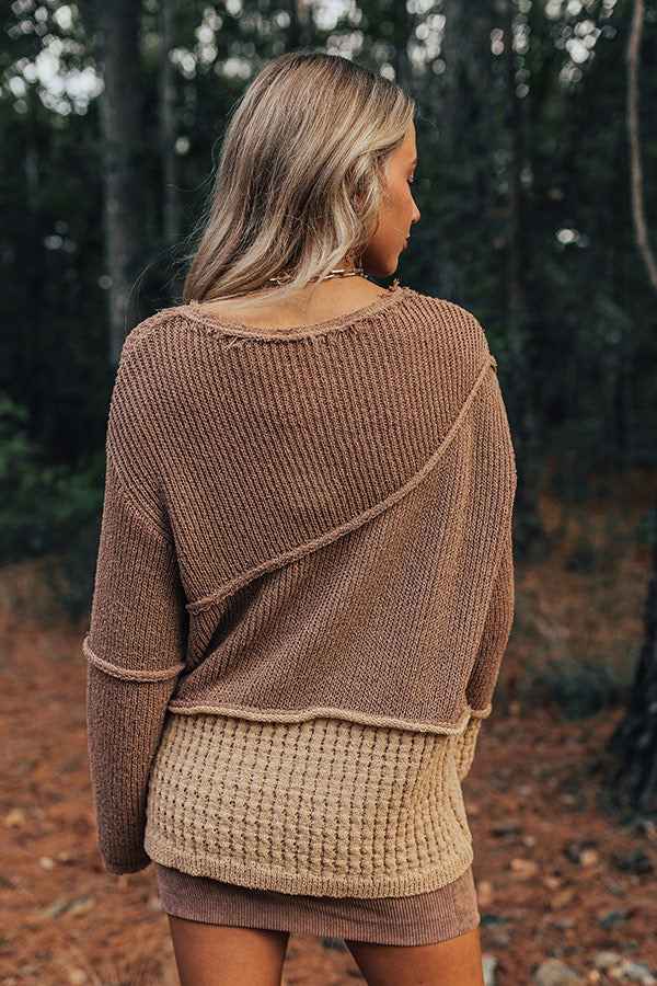 Cozy Darling Knit Sweater in Mocha