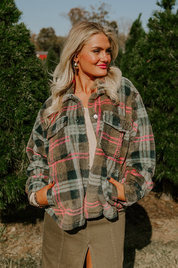 Plush Comfort Plaid Jacket
