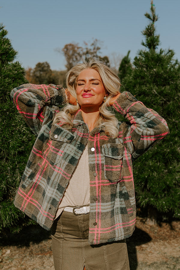 Plush Comfort Plaid Jacket
