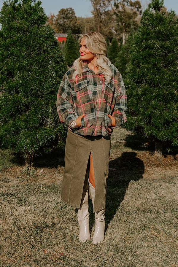 Plush Comfort Plaid Jacket