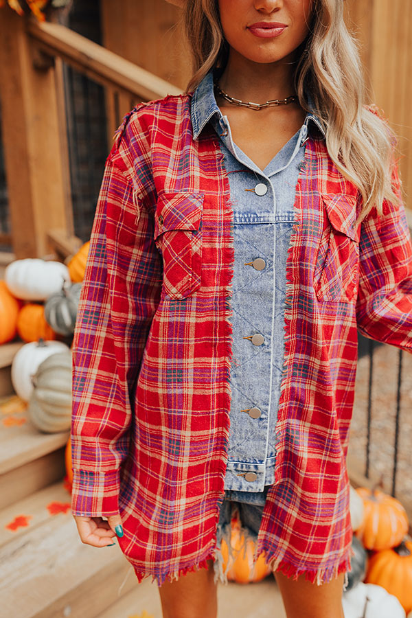 Cool Weather Inclined Plaid Top