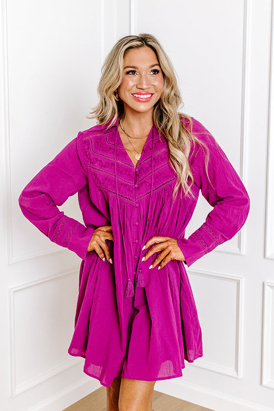 Memory Mile Embroidered Shift Dress