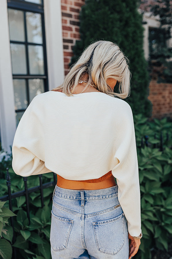 Aspen Plans Shrug Sweater In Cream