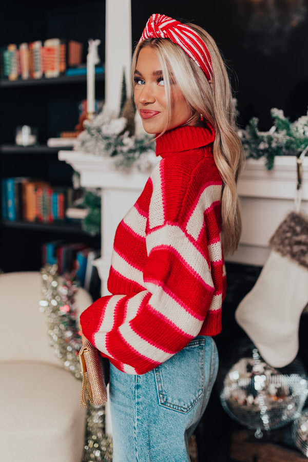 Comfy Glam Stripe Crop Sweater