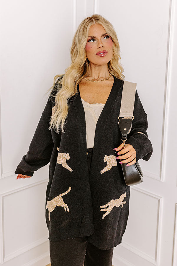 Cooler Weather Wishes Cardigan In Black Curves