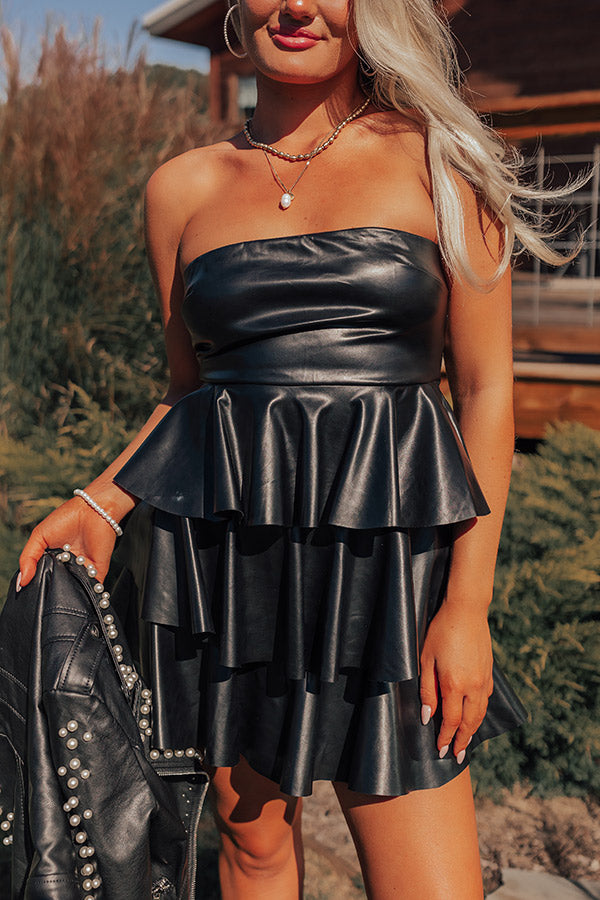 Legacy Of Luxury Faux Leather Mini Dress