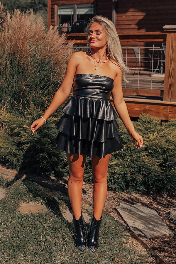 Legacy Of Luxury Faux Leather Mini Dress