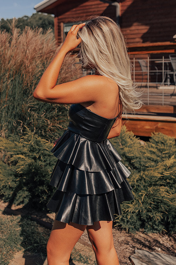 Legacy Of Luxury Faux Leather Mini Dress