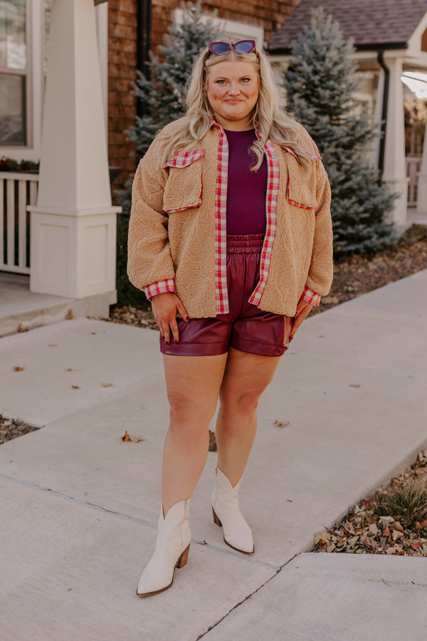 Cozy Darling Sherpa Jacket Curves