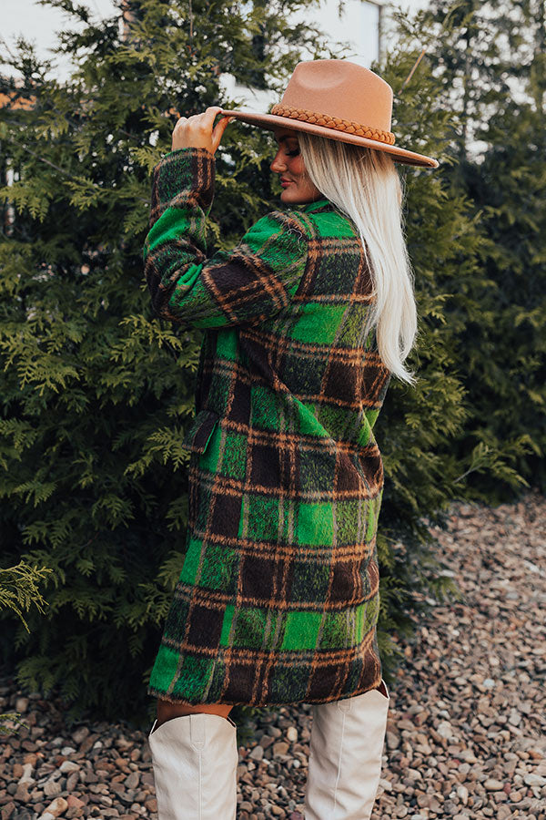 Better Than Fiction Plaid Coat