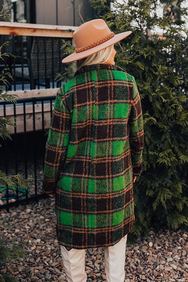 Better Than Fiction Plaid Coat