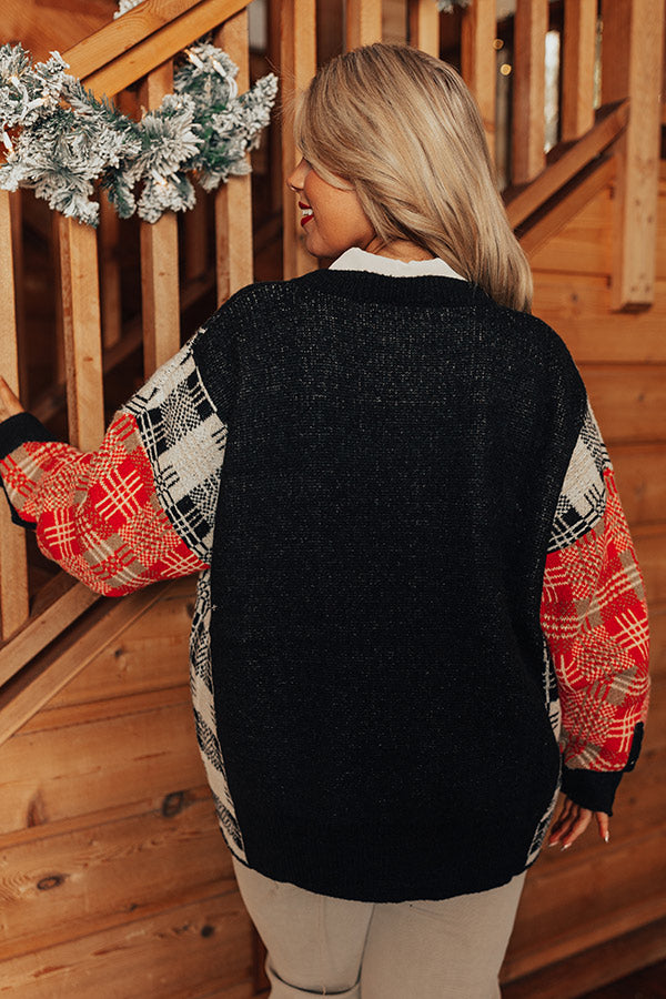 Beloved Memories Plaid Sweater Curves