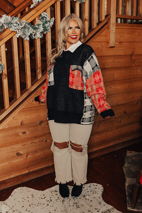 Beloved Memories Plaid Sweater Curves