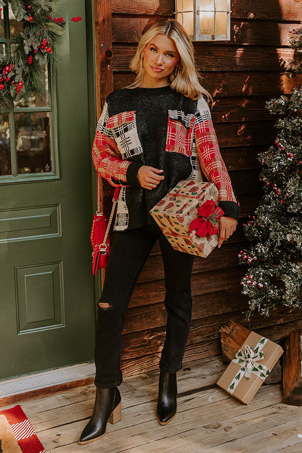 Beloved Memories Plaid Sweater