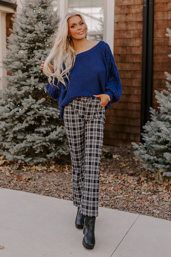 The Bolton High Waist Plaid Pants