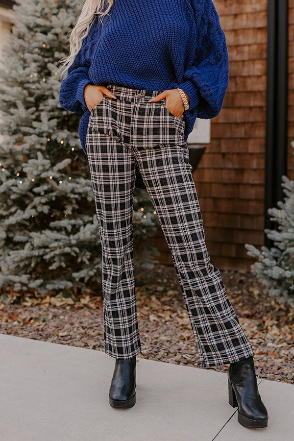 The Bolton High Waist Plaid Pants