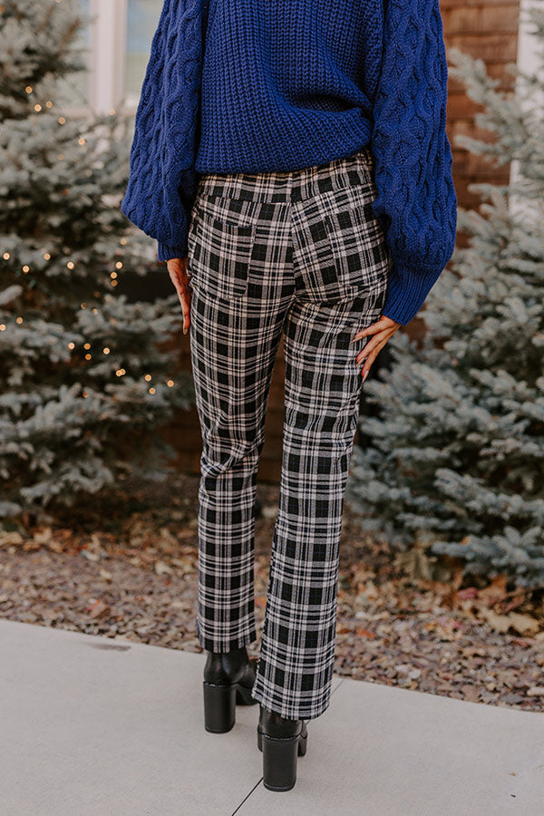 The Bolton High Waist Plaid Pants