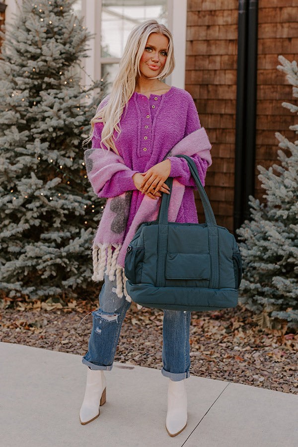Rushing Winds Oversized Knit Sweater In Orchid