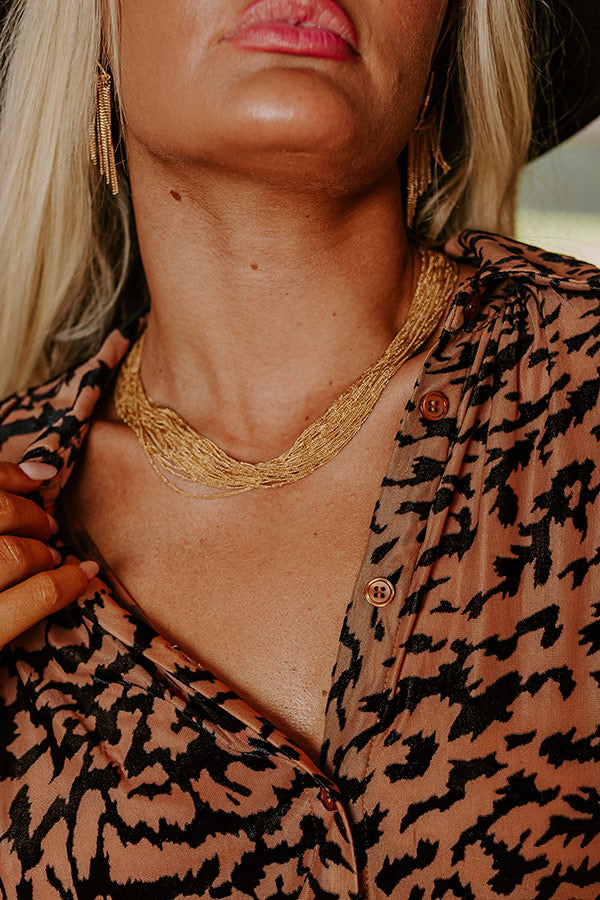 Make Your Entrance Layered Necklace In Gold
