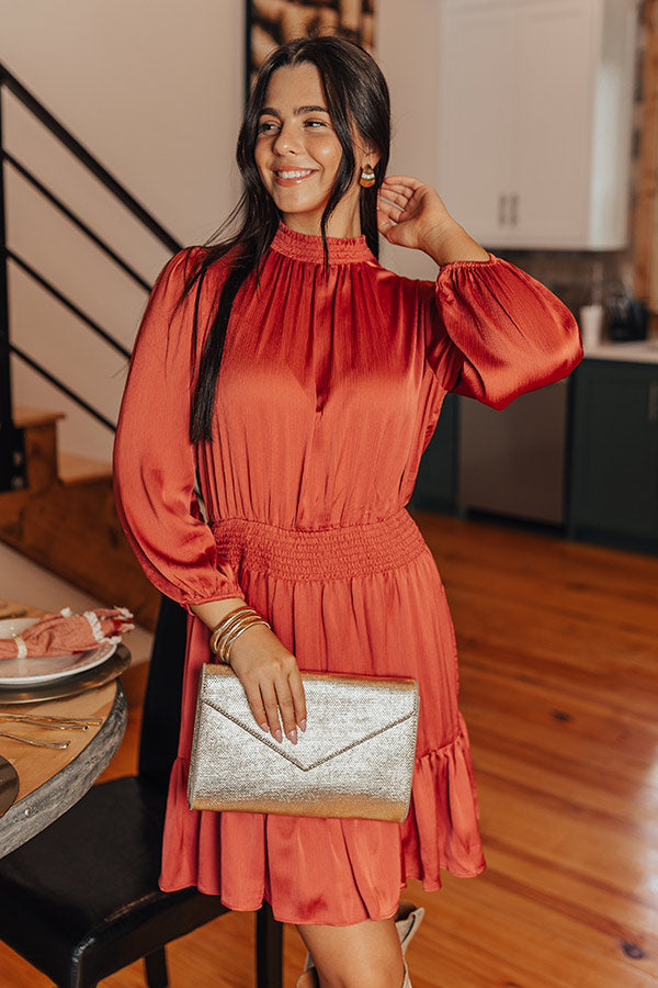 Living In The Moment Dress In Rustic Rose