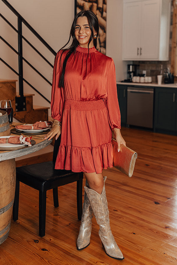 Living In The Moment Dress In Rustic Rose