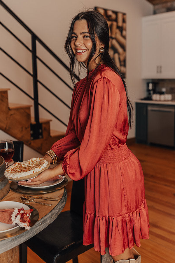 Living In The Moment Dress In Rustic Rose
