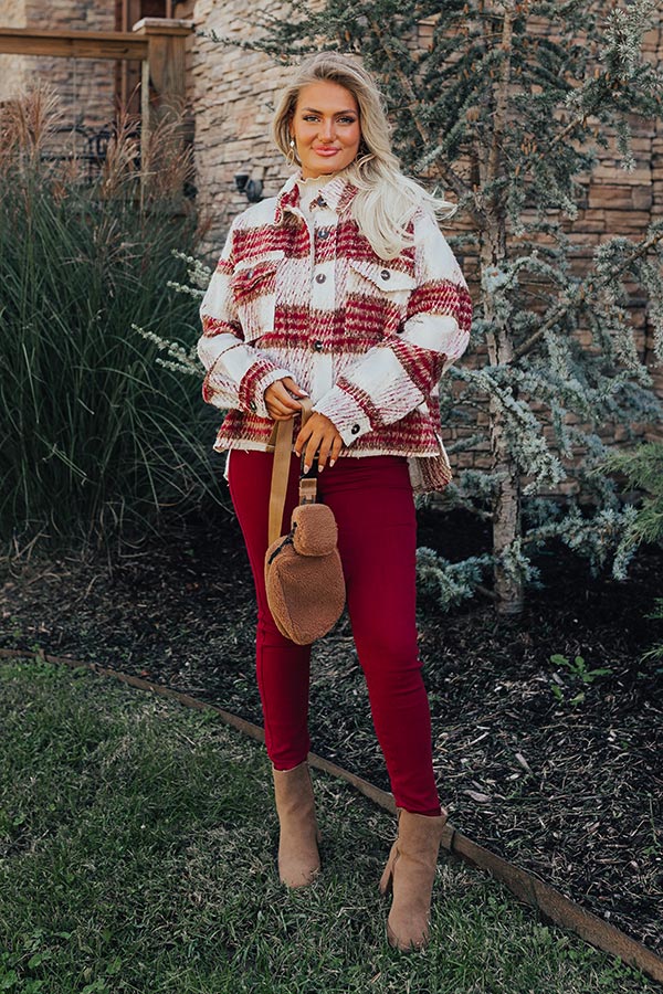 Mulled Wine Plaid Jacket