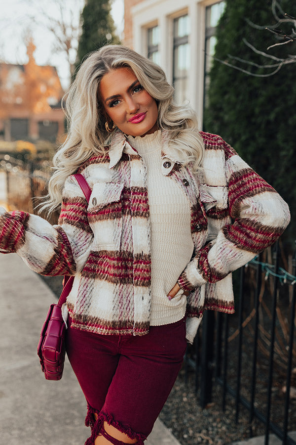 Mulled Wine Plaid Jacket