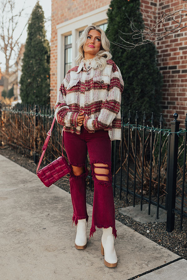 Mulled Wine Plaid Jacket