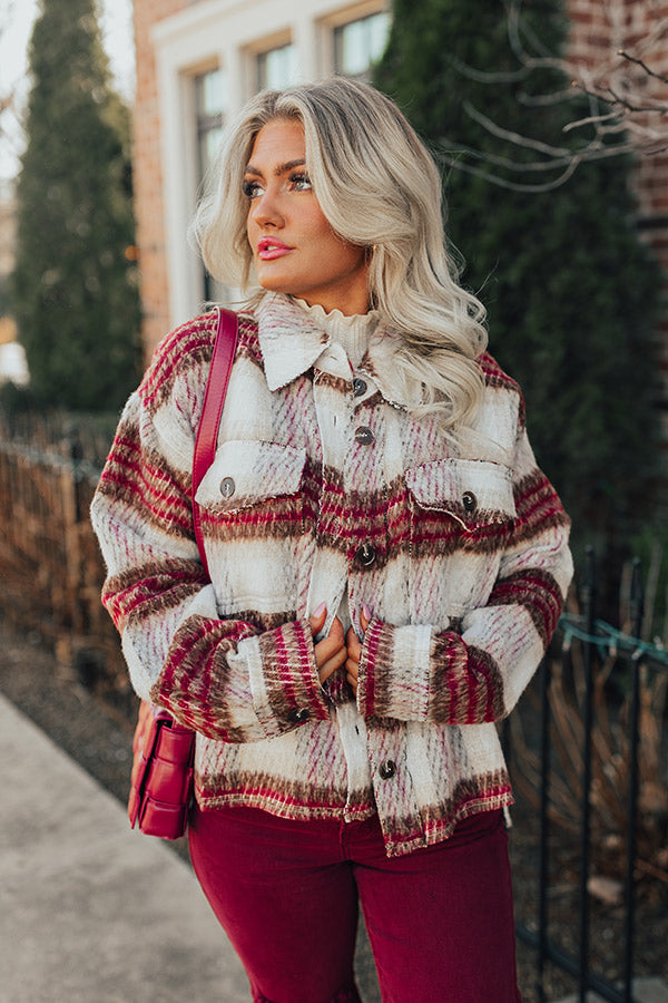 Mulled Wine Plaid Jacket