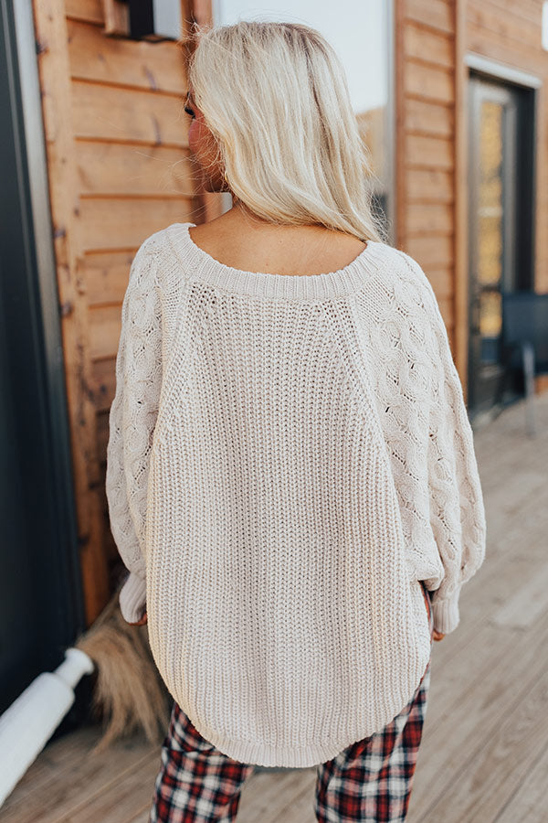 Cozy Callings Knit Sweater in Birch