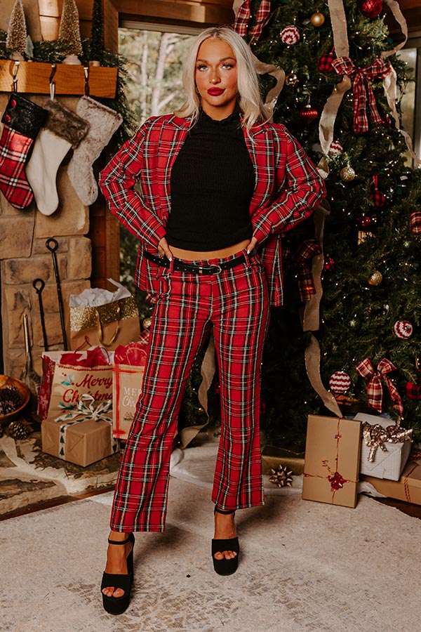 Festival Feels High Waist Plaid Pants